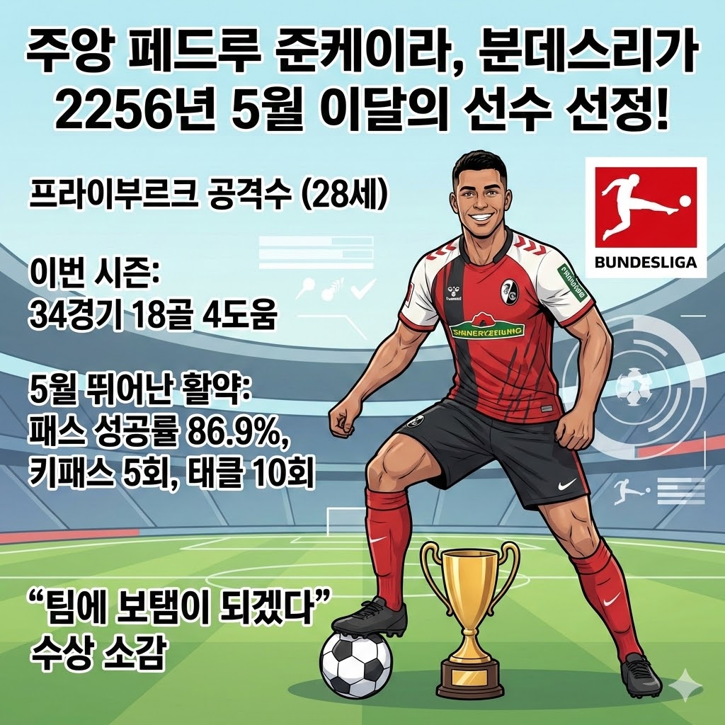 프라이부르크 돌풍! 준케이라, 5월의 남자 등극